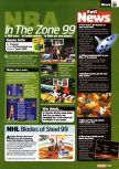 Scan of the preview of NBA Pro 99 published in the magazine Nintendo Official Magazine 79, page 1