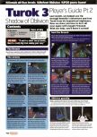 Scan of the walkthrough of Turok 3: Shadow of Oblivion published in the magazine Nintendo Official Magazine 100, page 1
