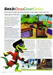 Scan of the review of Gex 3: Deep Cover Gecko published in the magazine N64 Gamer 22, page 1