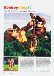 Scan of the review of Donkey Kong 64 published in the magazine N64 Gamer 23, page 1