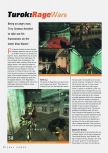 Scan of the review of Turok: Rage Wars published in the magazine N64 Gamer 23, page 1