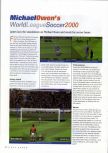 Scan of the review of Michael Owen's World League Soccer 2000 published in the magazine N64 Gamer 26, page 1