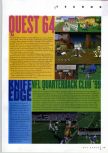 Scan of the preview of NFL Quarterback Club '99 published in the magazine N64 Gamer 06, page 1