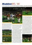 Scan of the review of Madden NFL 99 published in the magazine N64 Gamer 10, page 1