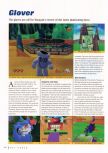 Scan of the review of Glover published in the magazine N64 Gamer 11, page 1