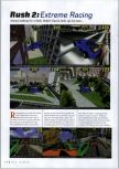 Scan of the review of Rush 2: Extreme Racing published in the magazine N64 Gamer 13, page 1
