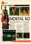 Scan of the review of Mortal Kombat 4 published in the magazine 64 Magazine 16, page 1