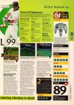 Scan of the review of All-Star Baseball 99 published in the magazine 64 Magazine 16, page 2