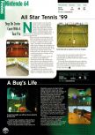 Scan of the preview of All Star Tennis 99 published in the magazine Electronic Gaming Monthly 118, page 2
