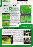 Scan of the preview of International Superstar Soccer 98 published in the magazine Electronic Gaming Monthly 109, page 1