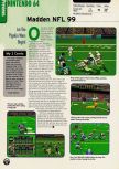 Scan of the preview of Madden NFL 99 published in the magazine Electronic Gaming Monthly 110, page 1