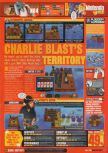 Scan of the review of Charlie Blast's Territory published in the magazine Nintendo World 1, page 1
