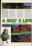 Scan of the review of A Bug's Life published in the magazine X64 20, page 1