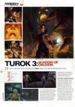 Scan of the review of Turok 3: Shadow of Oblivion published in the magazine Hyper 86, page 1