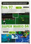 Scan of the review of Super Mario 64 published in the magazine Playmag 17, page 1