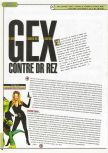 Scan of the review of Gex 3: Deep Cover Gecko published in the magazine Playmag 35, page 1