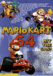 Scan of the review of Mario Kart 64 published in the magazine Nintendo Magazine System 49, page 1