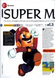 Scan of the review of Super Mario 64 published in the magazine 64 Magazine 01, page 1