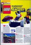 Scan of the preview of Lego Racers published in the magazine 64 Magazine 25, page 1