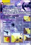 Scan of the walkthrough of Star Wars: Rogue Squadron published in the magazine 64 Magazine 25, page 1