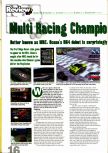 Scan of the review of Multi Racing Championship published in the magazine N64 Pro 01, page 1