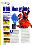 Scan of the review of NBA Hangtime published in the magazine N64 Pro 01, page 1