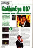 Scan of the review of Goldeneye 007 published in the magazine N64 Pro 01, page 1