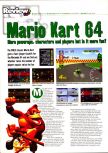 Scan of the review of Mario Kart 64 published in the magazine N64 Pro 01, page 1