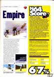 Scan of the review of Star Wars: Shadows Of The Empire published in the magazine N64 Pro 01, page 2