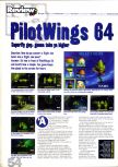 Scan of the review of Pilotwings 64 published in the magazine N64 Pro 01, page 1