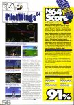 Scan of the review of Pilotwings 64 published in the magazine N64 Pro 01, page 3