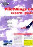 Scan of the walkthrough of Pilotwings 64 published in the magazine N64 Pro 01, page 1