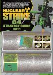 Scan of the walkthrough of Nuclear Strike 64 published in the magazine Nintendo Magazine System 85, page 1