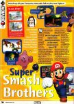 Scan du test de Super Smash Bros. paru dans le magazine N64 Pro 29, page 1
