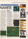 Scan of the review of J-League Dynamite Soccer 64 published in the magazine 64 Magazine 06, page 2