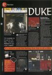 Scan of the review of Duke Nukem 64 published in the magazine 64 Magazine 07, page 1