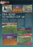 Scan of the preview of FIFA 98: Road to the World Cup published in the magazine 64 Magazine 08, page 1