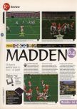 Scan of the review of Madden Football 64 published in the magazine 64 Magazine 08, page 1