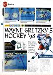 Scan of the review of Wayne Gretzky's 3D Hockey '98 published in the magazine 64 Magazine 10, page 1
