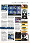 Scan of the review of Wayne Gretzky's 3D Hockey '98 published in the magazine 64 Magazine 10, page 4