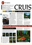 Scan of the review of Cruis'n USA published in the magazine 64 Magazine 10, page 1