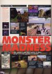 Scan of the review of Monster Truck Madness 64 published in the magazine X64 22, page 1