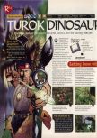 Scan of the review of Turok: Dinosaur Hunter published in the magazine 64 Magazine 02, page 1