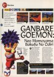 Scan of the review of Mystical Ninja Starring Goemon published in the magazine 64 Magazine 05, page 1