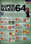 Scan of the walkthrough of Super Mario 64 published in the magazine 64 Extreme 2, page 1