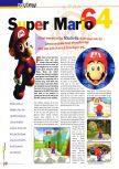 Scan du test de Super Mario 64 paru dans le magazine 64 Extreme 1, page 1