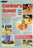 Scan of the preview of Conker's Bad Fur Day published in the magazine 64 Extreme 8, page 1
