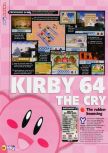 Scan of the review of Kirby 64: The Crystal Shards published in the magazine N64 57, page 1