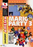 Scan of the review of Mario Party 3 published in the magazine N64 57, page 1