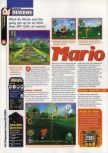 Scan of the review of Mario Golf published in the magazine 64 Magazine 29, page 1